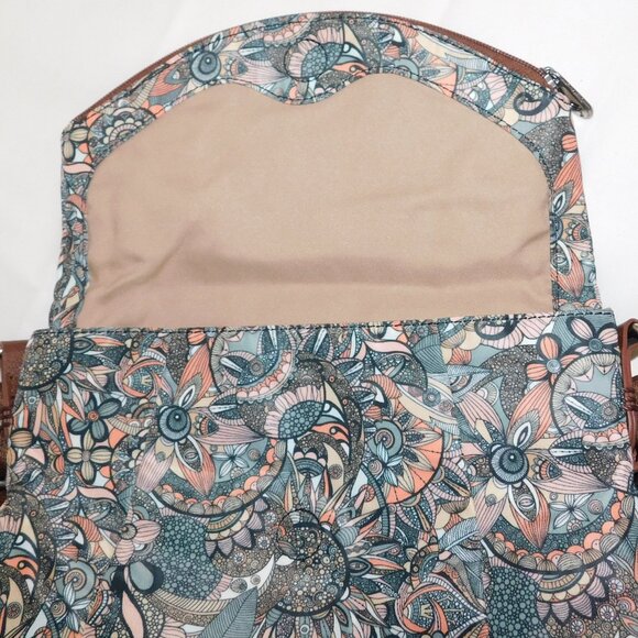 Sakroots Recycled Eco Twill Foldover Crossbody Owl Keychain - Picture 9 of 12